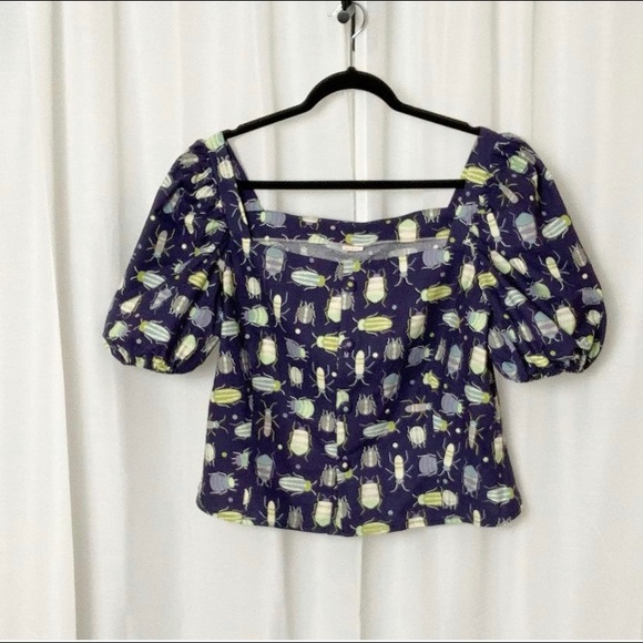 Handmade Cotton Bug Blouse - Picture 3 of 3